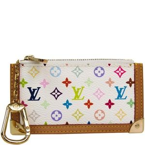 Louis Vuitton Multicolor Key Pouch White